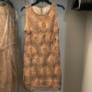 Belle Valley Mishka golden floral shift dress